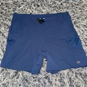 Nike ACG Nylon Cargo Hiking Shorts Mens XL Blue Belt Water Repellant Outdoor